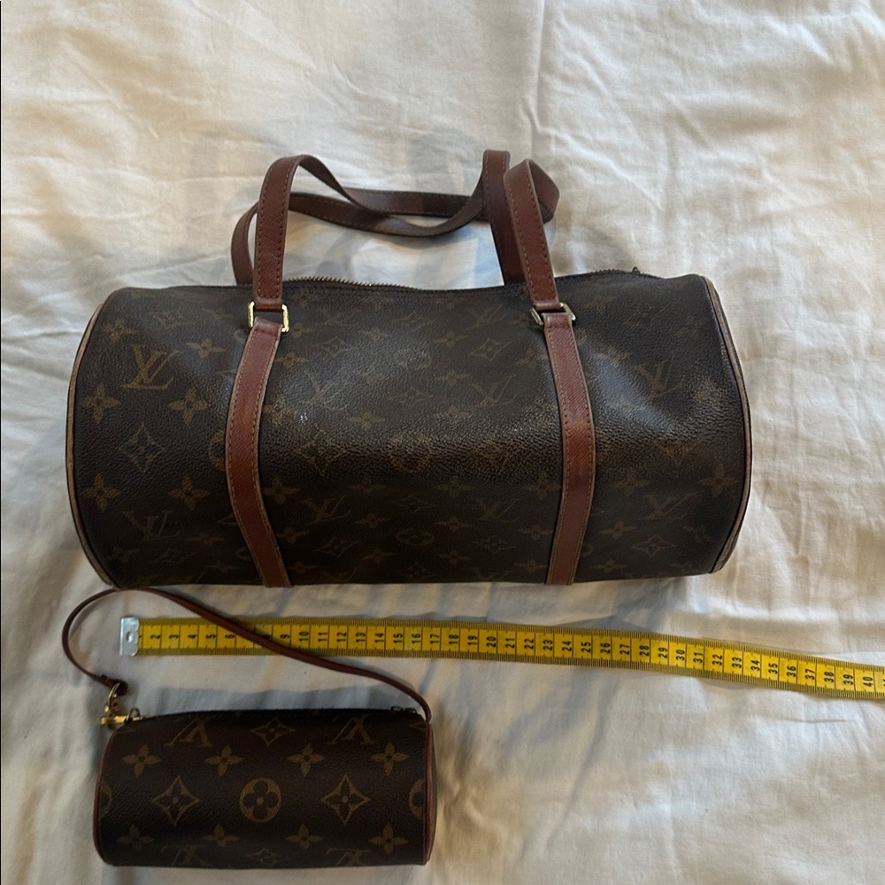Rare Vintage Louis Vuitton Brown Monogram Set Papillion 30